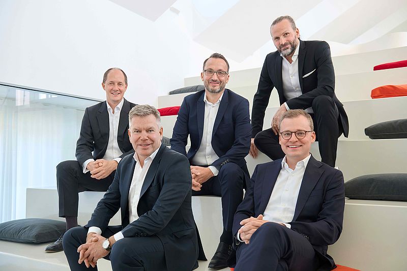 Künftiges Leadership-Team (v.l.n.r.): Gerwin Weidl, Christian Muthler, Axel Meythaler, Dr. Gerrit Schütte, Dr. Christian Wältermann